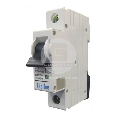 Interruptor Automático 1 x 10A 6K Curva C Ekoline