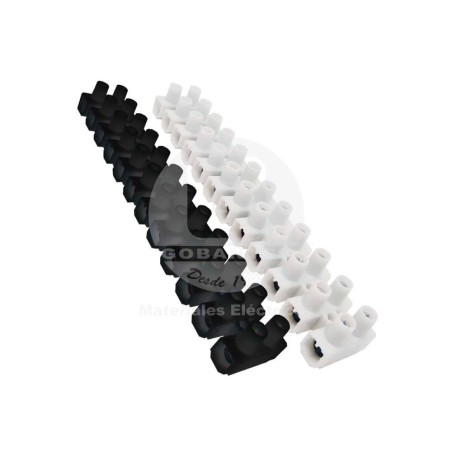 Regleta Plástica de Conexión (4-6 mm) 12P Negra