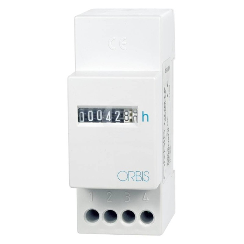 Cuenta Horas P/Riel Dín 2 Módulos 220-240V Orbis