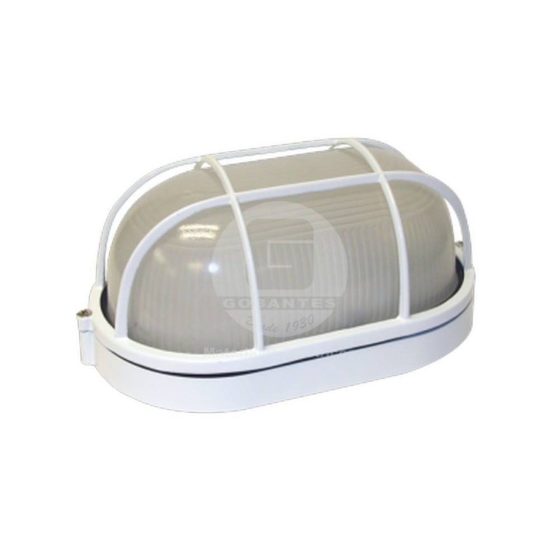 Apliqué Tortuga Oval Aluminio 100W Blanco Ekoline