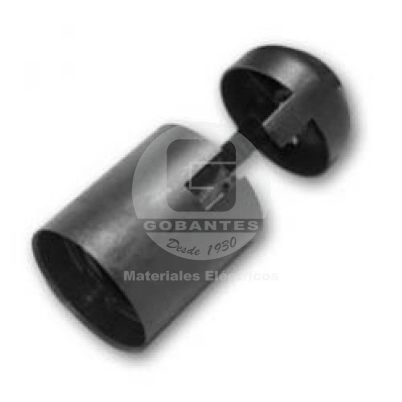 Portalámpara E-27 Negro Ekoline