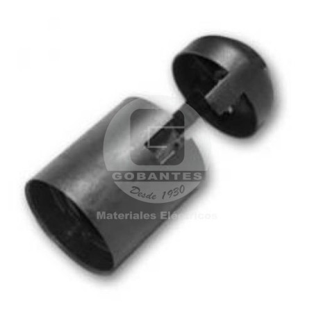 Portalámpara E-27 Negro Ekoline