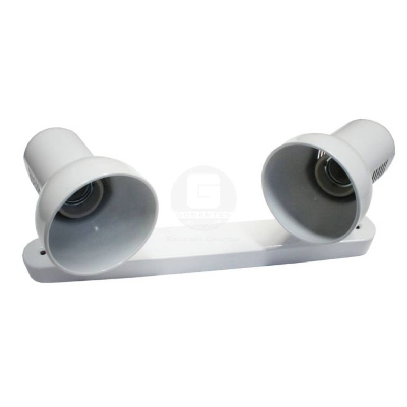 Foco Sobrepuesto Blanco P/R-63 (2 Focos) Ekoline