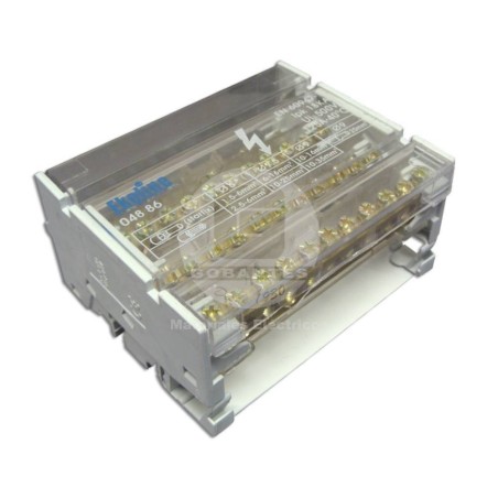 Borne Tetrapolar 125A 2 x 25 mm + 2 x 16 mm + 11 x 10 mm Ekoline