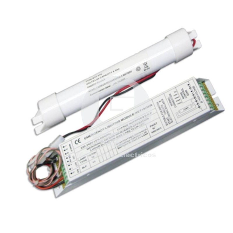 Kit de Emergencia 3.6V 4.5A T8 3hrs Ekoline