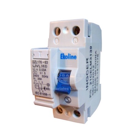 Interruptor Diferencial 2 x 40A 30MA Ekoline