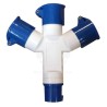 Hembra Volante Triple 2P+T 16A IP-44 220V Ekoline