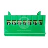 Regleta Distribución 7P Verde Cubierta Plástico Ekoline