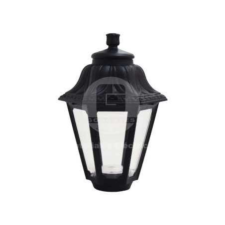 Farol Colgante Negro Vidrio Claro P/E-27 (Sin Amp.) Fumagalli
