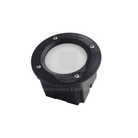 Apliqué Redondo Empotrado Negro C/Amp. LED 3W Luz Cálida Fumagalli