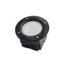 Apliqué Redondo Empotrado Negro C/Amp. LED 3W Luz Cálida Fumagalli