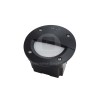 Apliqué Redondo Empotrado Negro C/Amp. LED 3W Luz Cálida Fumagalli