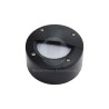 Apliqué Redondo Sobrepuesto Negro Rasante C/Amp. LED 3W Luz Cálida Fumagalli