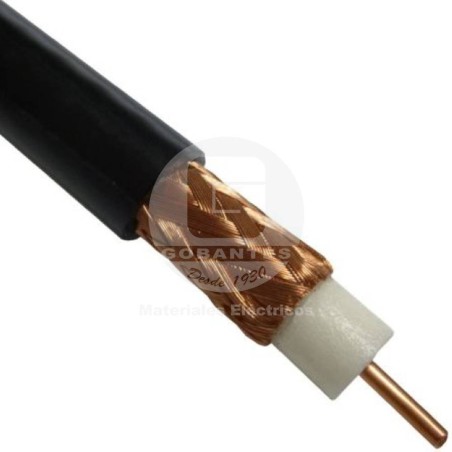 Cable Coaxial RG-6 Negro Ekoline (Rollo 100 mts)