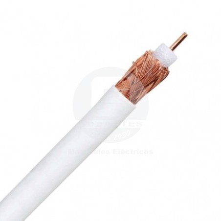 Cable Coaxial RG-6 Blanco Ekoline (Rollo 100 mts)