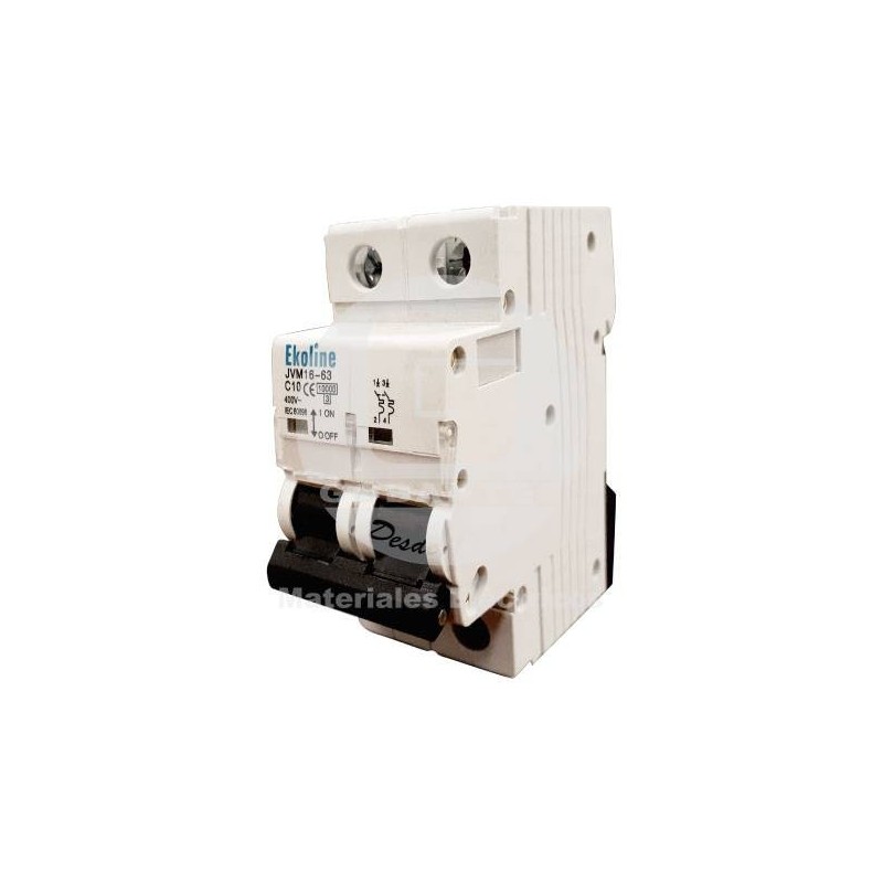 Interruptor Automático 2 x 16A 10K Curva C Ekoline