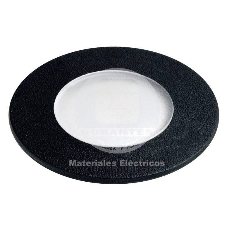 Foco Empotrado Piso Negro C/Amp. LED GU-10 3.5W Luz Fría Fumagalli