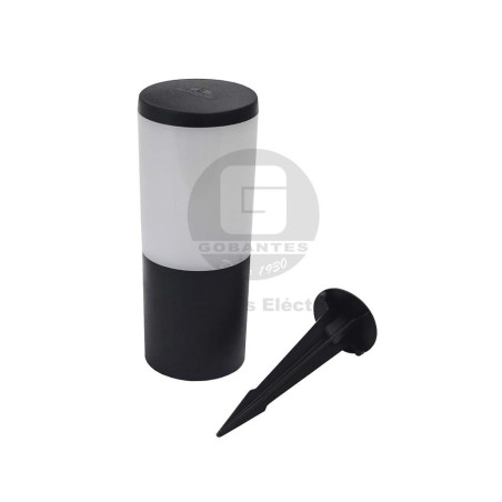 Estaca Negro Vidrio Opal C/Amp. Filamento LED 6W Luz Fría Fumagalli