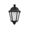 Farol (Medio) Negro Vidrio Opaco P/E-27 (Sin Amp.) Fumagalli