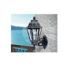 Farol Sobrepuesto Muro Negro Vidrio Opaco P/E-27 (Sin Amp.) Fumagalli