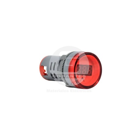 Luz Piloto LED Rojo C/Indicador de Voltaje 20-500V Ekoline