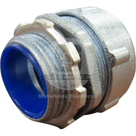 Conector Recto 50 mm P/Flexible Metálico Ekoline