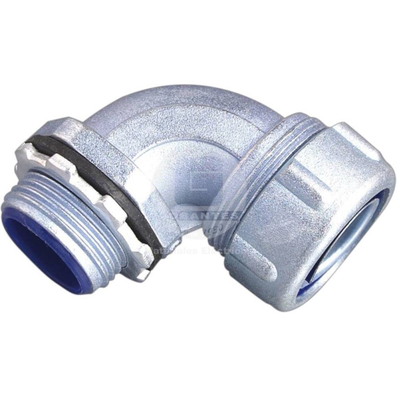 Conector Curvo 32 mm P/Flexible Metálico Ekoline