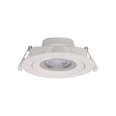 Foco Redondo Empotrado LED P/Techo 7W Luz Cálida Blanco Ekoline