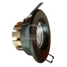 Foco Redondo Empotrado LED P/Techo Ajustable 7W Luz Cálida Negro Ekoline