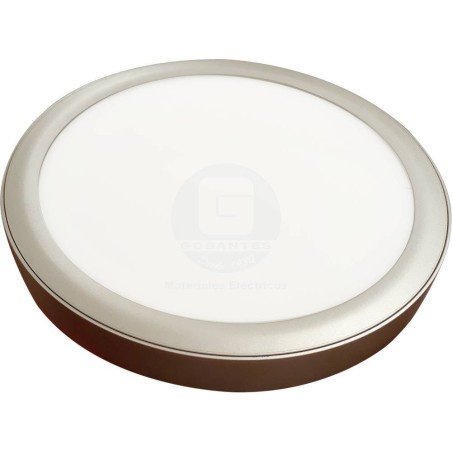 Panel LED Redondo Sobrepuesto y Empotrado 10W T° Color Ajustable Nickel Ekoline