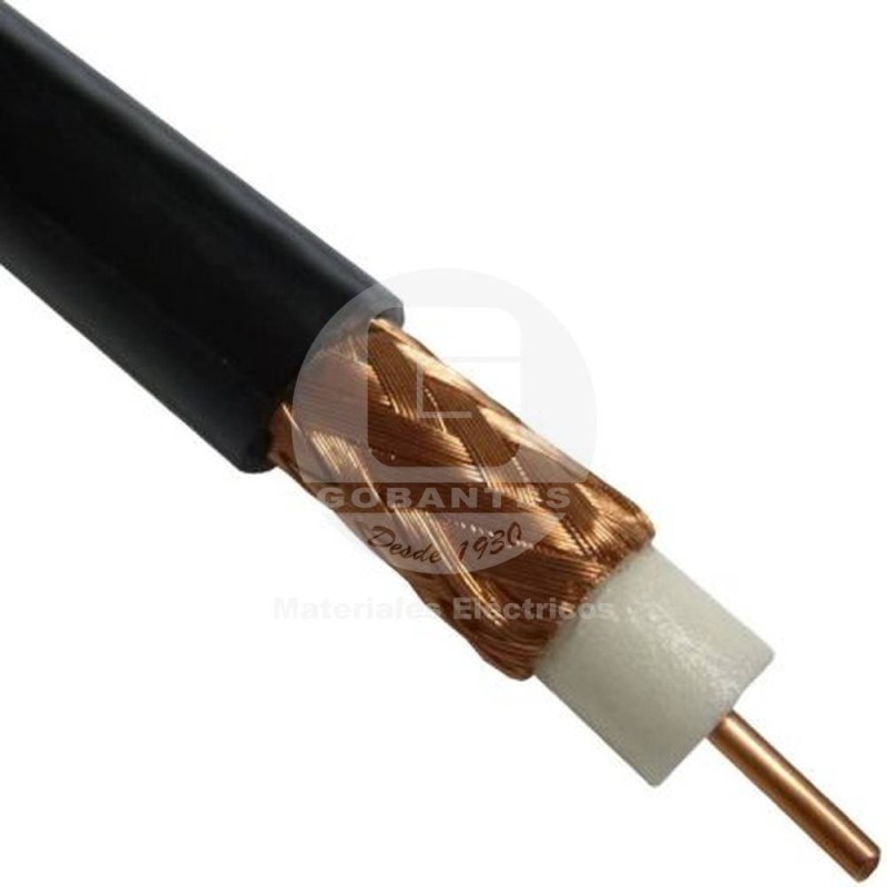Cable Coaxial RG-59 Negro Ekoline (Rollo 100 mts)