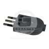 Enchufe Triple Plano 2P+T 10A 250V Blanco Ekoline