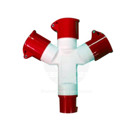 Hembra Volante Triple 3P+T 32A IP-44 380V Ekoline