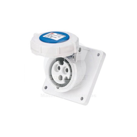 Hembra Empotrada Inclinada 2P+T 16A 220V IP67 Ekoline