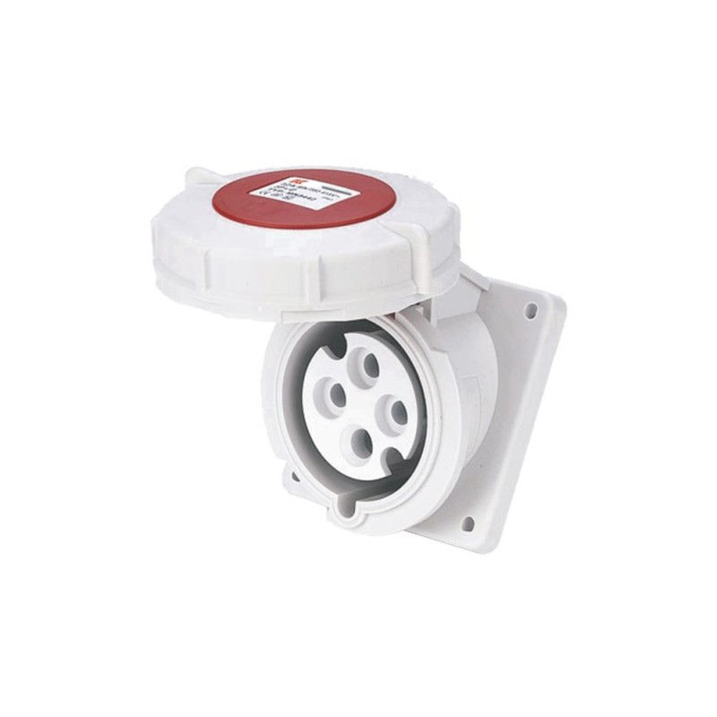 Hembra Empotrada Inclinada 3P+N+T 16A 380V IP67 Ekoline