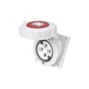 Hembra Empotrada Inclinada 3P+N+T 16A 380V IP67 Ekoline