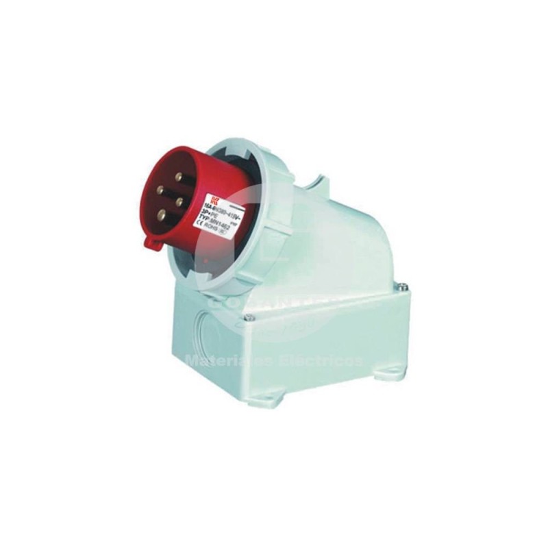 Macho Sobrepuesta 3P+T 63A 380V IP67 Ekoline