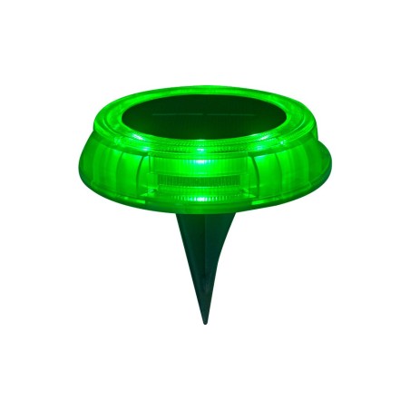 Foco Piso Jardin Solar LED 2W C/Estaca Luz Verde Ekoline