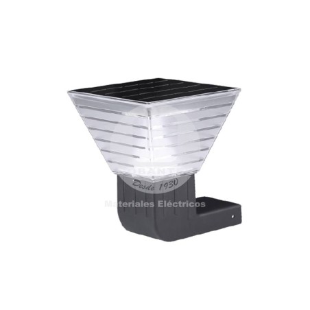Farol Solar LED 5W Aluminio + PC IP65 Luz Dia-Calida Ekoline