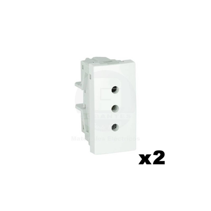 Placa Armada C/2 Enchufes 2P+T 10A Blanco 41426 ZBR Efapel