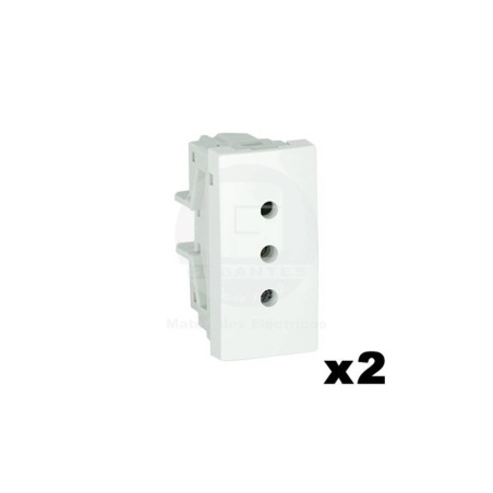 Placa Armada C/2 Enchufes 2P+T 10A Blanco 41426 ZBR Efapel
