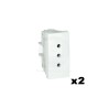 Placa Armada C/2 Enchufes 2P+T 10A Blanco 41426 ZBR Efapel