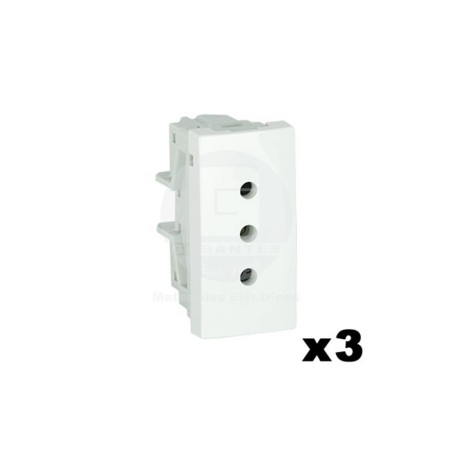Placa Armada C/3 Enchufes 2P+T 10A Blanco 41428 ZBR Efapel