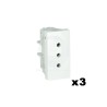 Placa Armada C/3 Enchufes 2P+T 10A Blanco 41428 ZBR Efapel