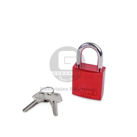 Candado Aluminio Anodizado Arco 26 mm Rojo