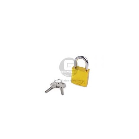Candado Aluminio Anodizado Arco 26 mm Amarillo