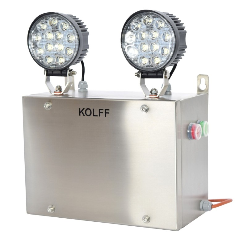Equipo de Iluminación de Emergencia KC2000 INOX LED 3460 lm 5 Hrs IP65 Kolff