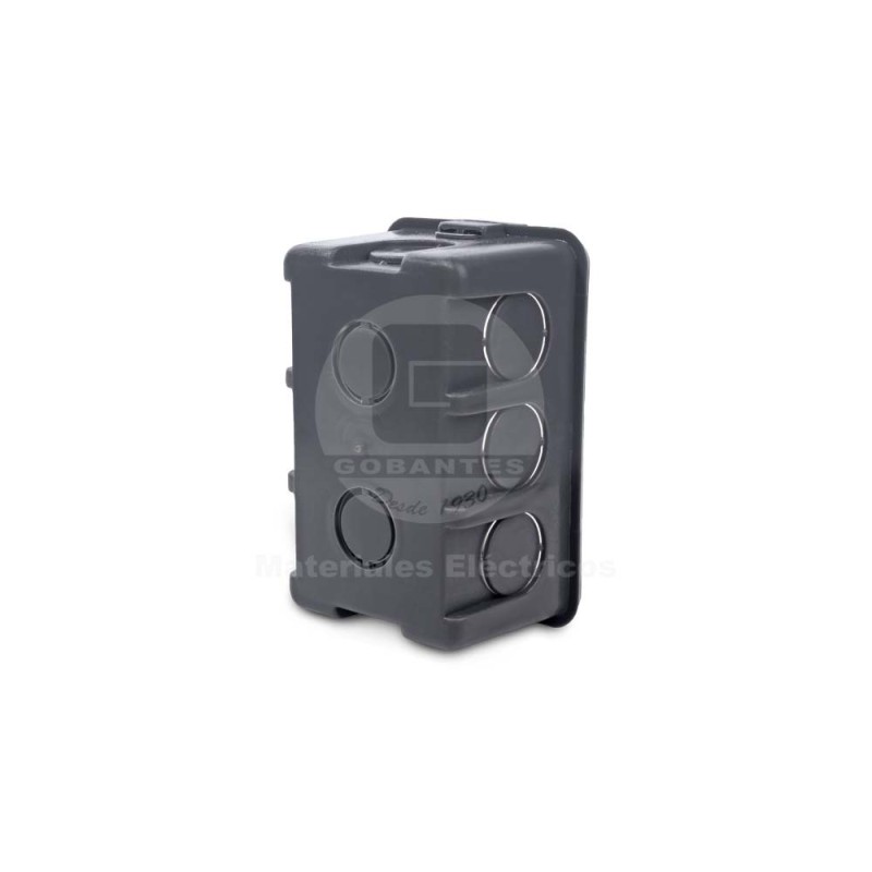 Caja PVC Distriribucion 1/2 Empotrada Gris C/Oreja Metalica