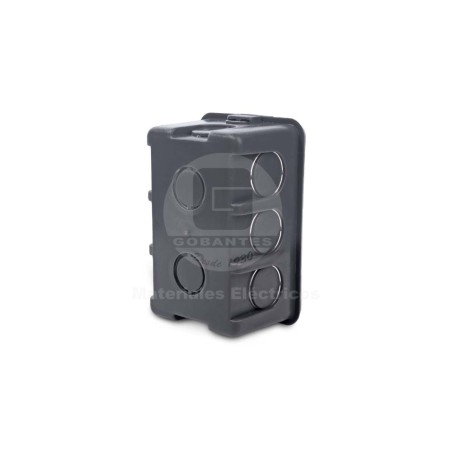Caja PVC Distriribucion 1/2 Empotrada Gris C/Oreja Metalica