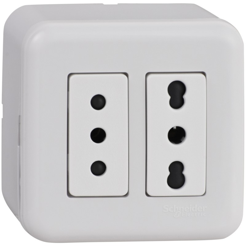 Casquete Armado C/Enchufes 10A - 10/16A Schneider